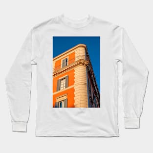 Late Afternoon Glow, Deep Blue Sky Long Sleeve T-Shirt